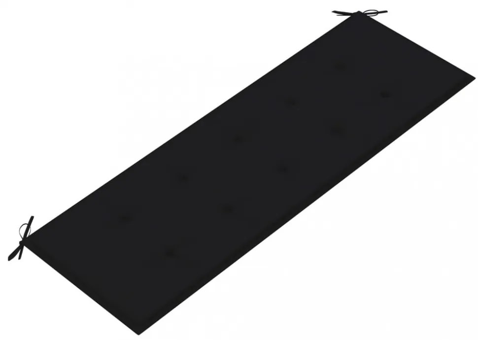 tömör tíkfa Batavia pad fekete párnával 150 cm