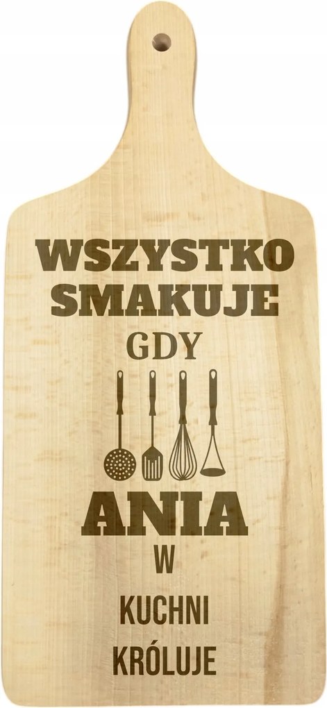 Vágódeszka Minden ízlik, amikor (Név) a konyhában uralkodik Ajándék