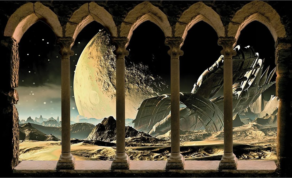 Űrhajó romok ív fotótapéta 368x254 +ragasztó