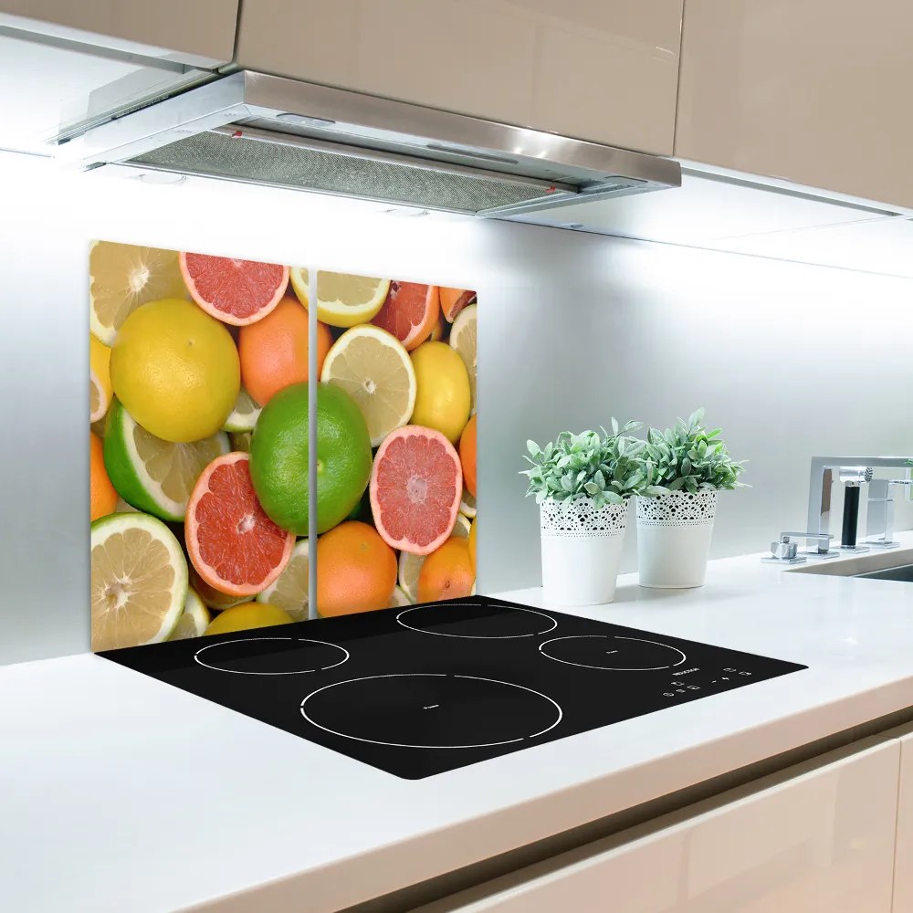 Üveg vágódeszka Citrusfélék 60x52 cm