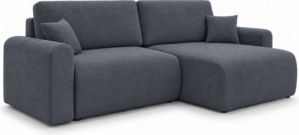 Kihúzható kétszínű L alakú ülőgarnitúra NORDEN PAROS 250x140 cm, sötétszürke