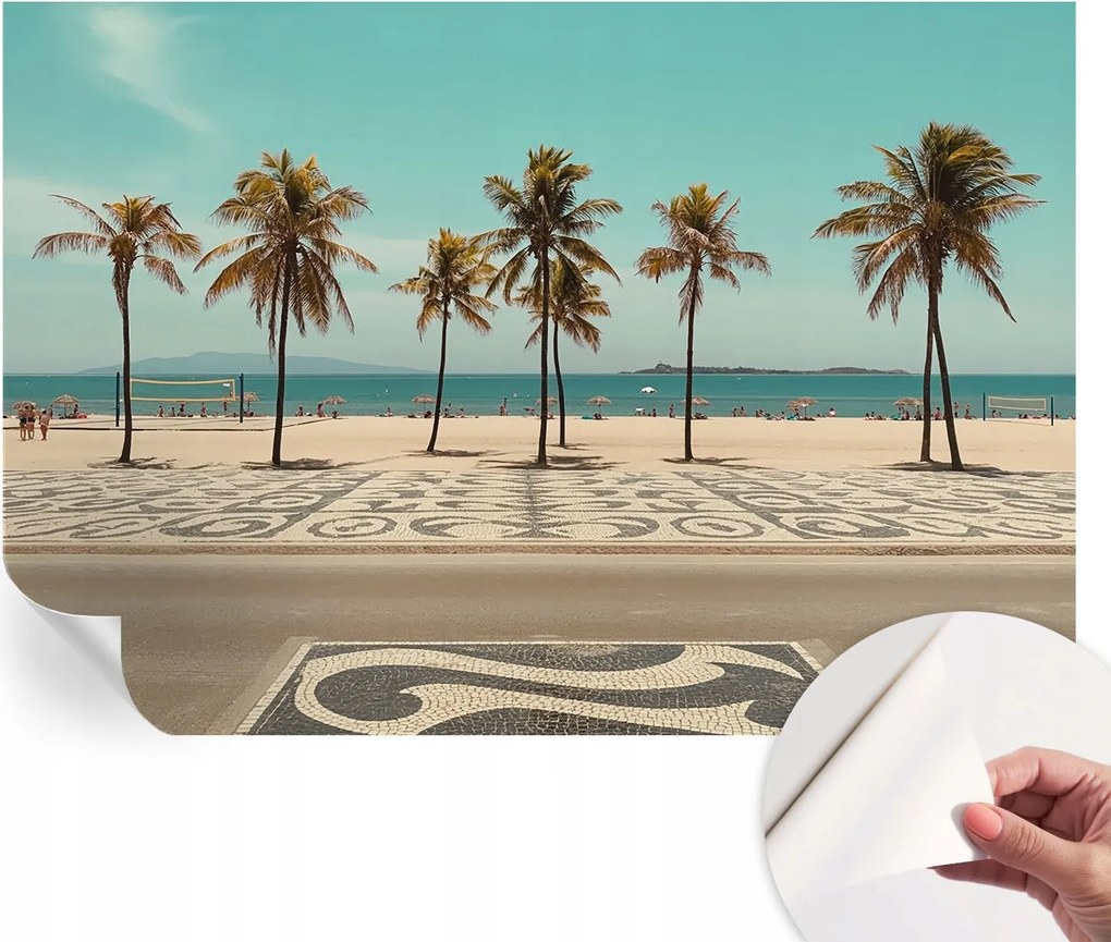 Fotótapéta Dekoratív Fali Tapéta Pálmafák tengerpart 152x104