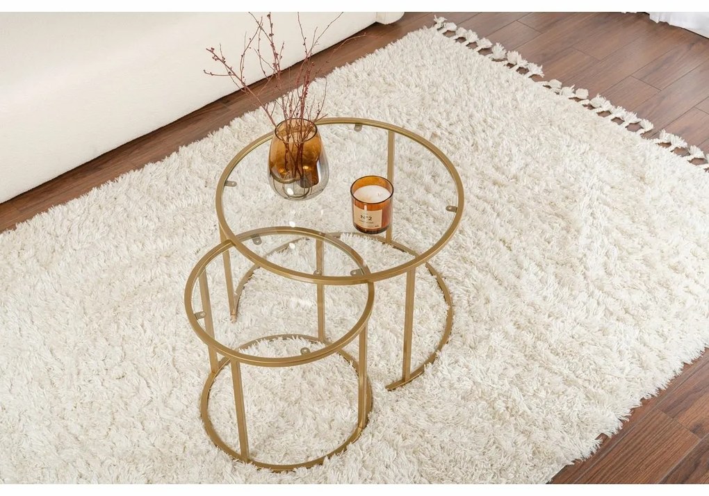 Aurum Gold dohányzóasztal szett 60 cm, 2 db