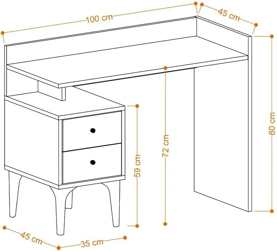 Puuk Oak íróasztal