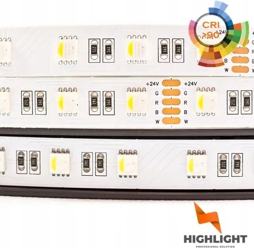 1m Led szalag CRI90 Rgbw hideg 5050 24V 19,2W 60D
