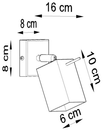 Fali spotlámpa MERIDA 1xGU10/40W/230V fekete
