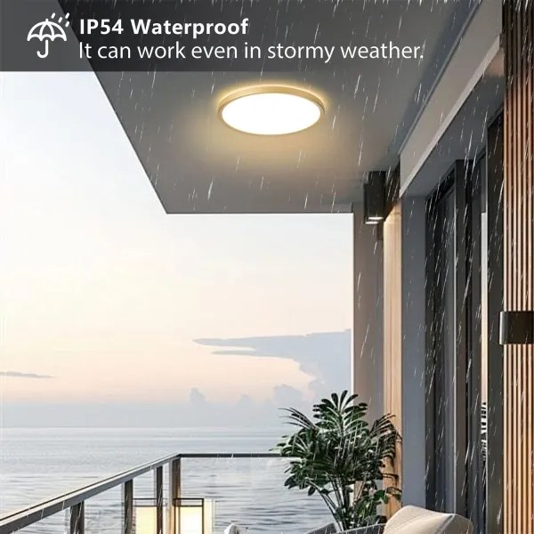 Brilagi - ULTRA SLIM LED fürdőszobai lámpatest LED/24W/230V átm. 42 cm arany IP54