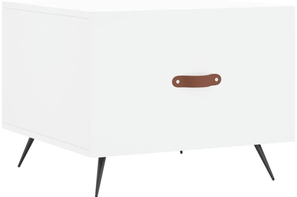 Fehér szerelt fa dohányzóasztal 50 x 50 x 40 cm