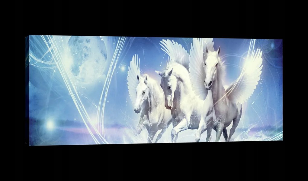 Vászonkép 145x45 Pegazus szárnyas ló misztika fantázia szabadság repülés mágia álom