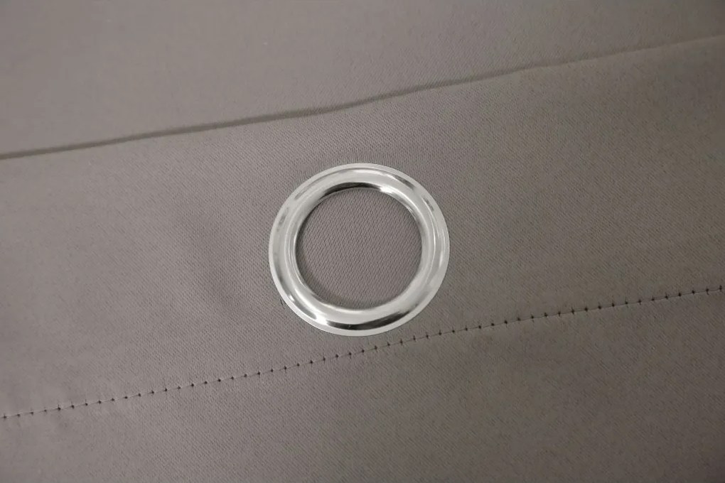 Függöny OXFORD 140x270 cm, szürkésbarna Felfüggesztés: Hullámos sínszalag