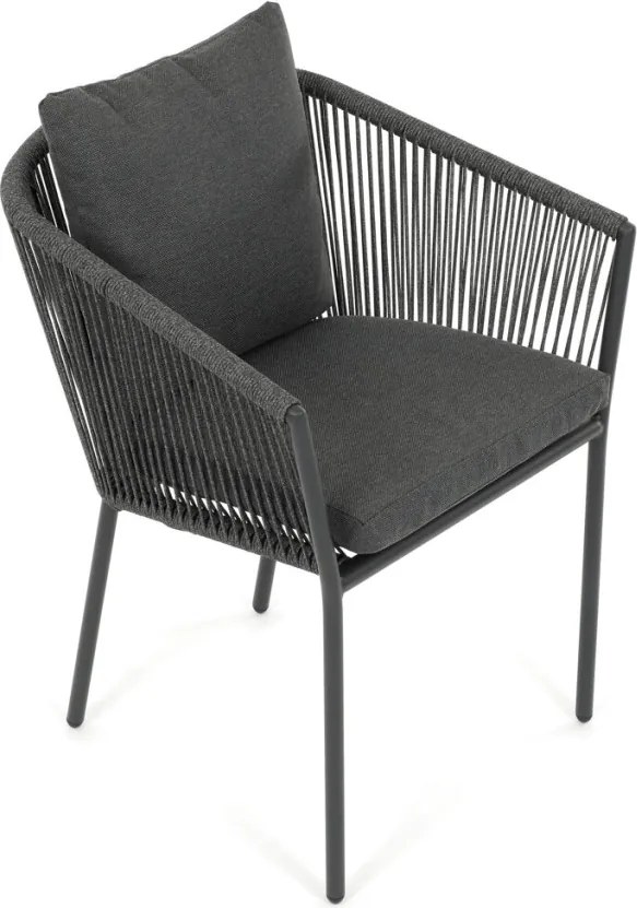 Kerti szék, alumínium, szövet, szürke, AZC-C1179 GREY