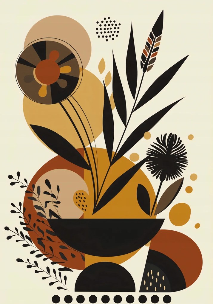 Poszter 70x100cm Geometrikus kertek