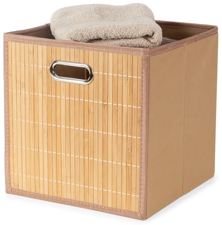 Natúr színű bambusz tárolódoboz 31x31x31 cm – Compactor