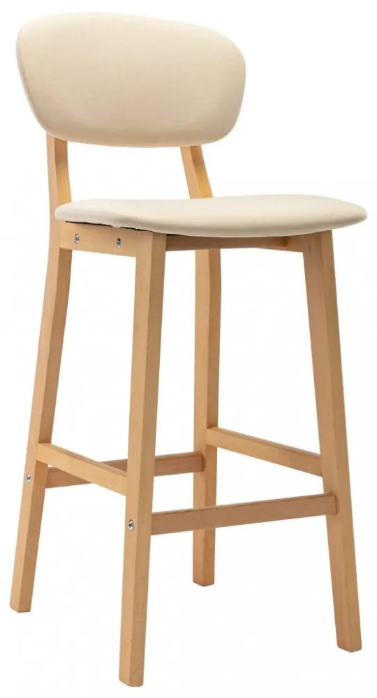 vidaXL 2 db krémszínű szövet bárszék