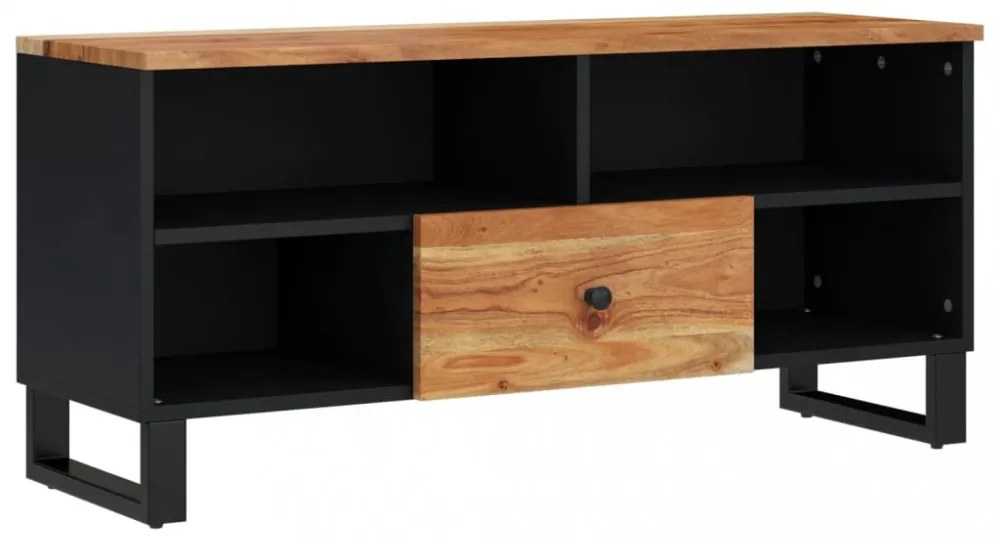 tömör akácfa és szerelt fa TV-szekrény 100 x 33 x 46 cm