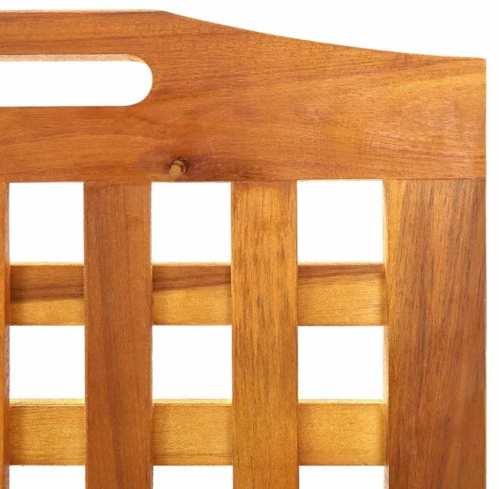 4 paneles tömör akácfa szobaelválasztó 161 x 2 x 170 cm