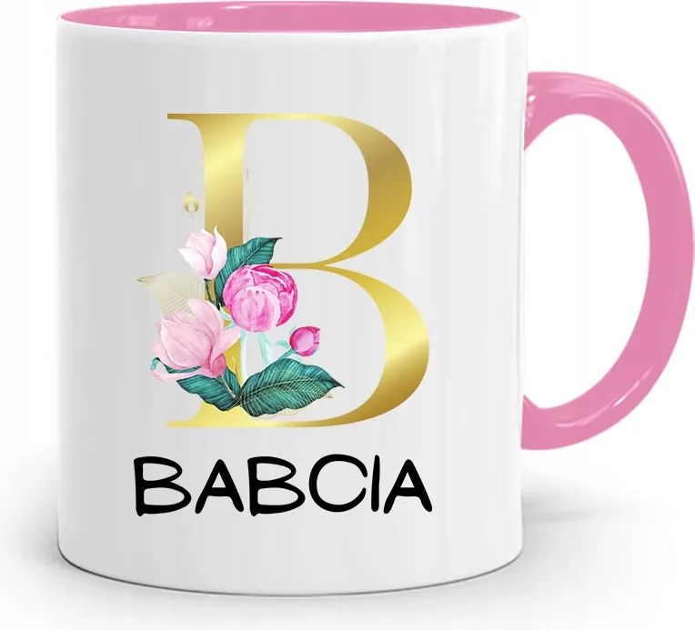 Rózsaszín Bögre Nagymamáknak Nagymama Nyomtatott Fényképpel