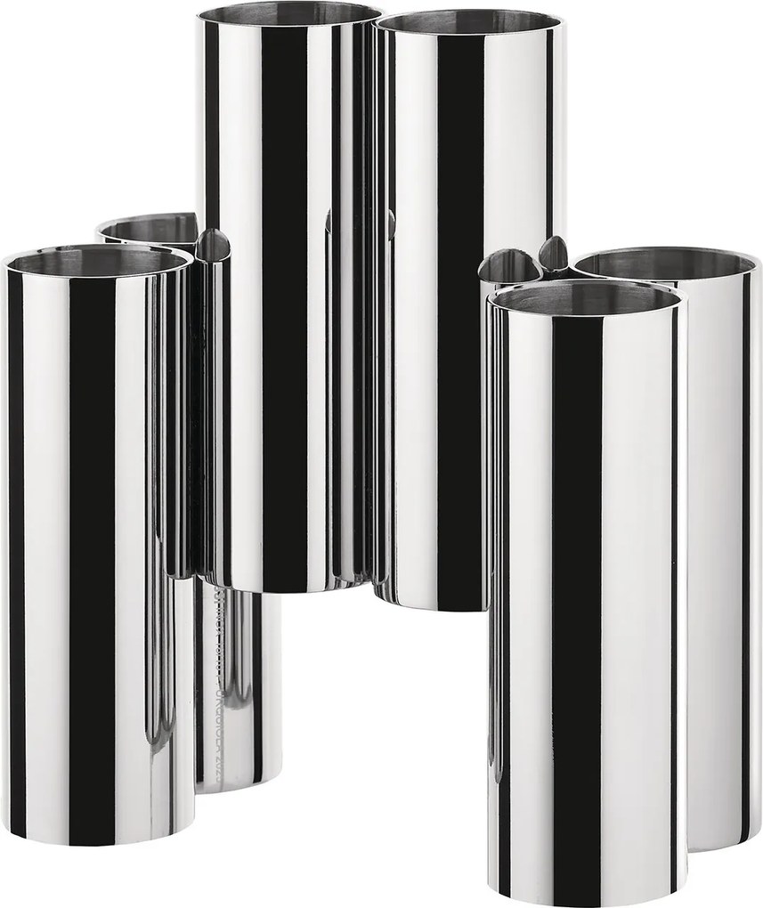 Alessi Canale Acél Tárolódoboz Evőeszköztartó Ezüst polírozott