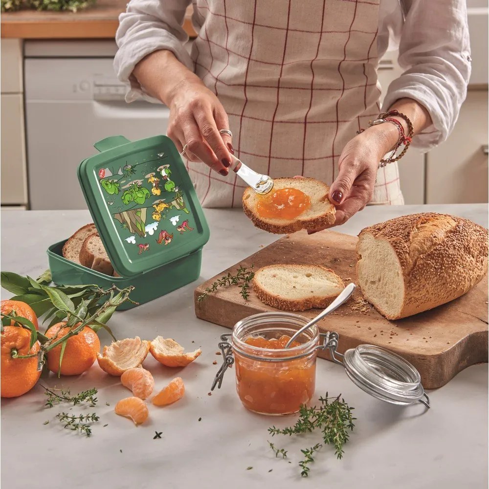 Zöld gyerek uzsonnás doboz Dinosaur – Snips