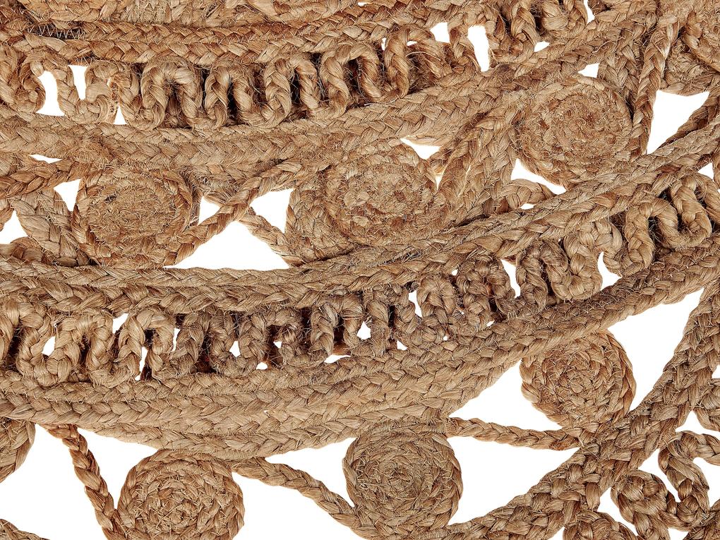 Bézs jutaszőnyeg ⌀ 140 cm KERER Beliani