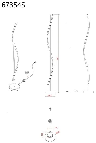 Globo 67354S - LED állólámpa WATKINS LED/30W/230V 3000K