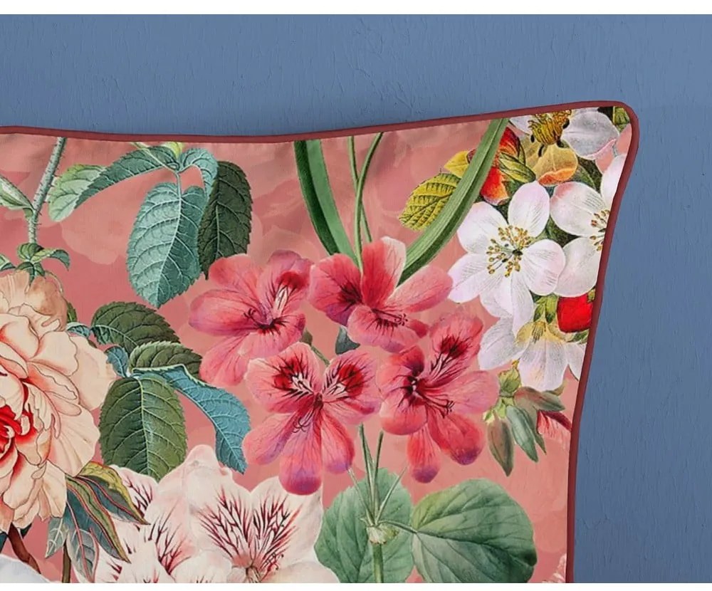 Flowery narancssárga organikus pamut egyszemélyes ágyneműhuzat, 140 x 220 cm - Descanso