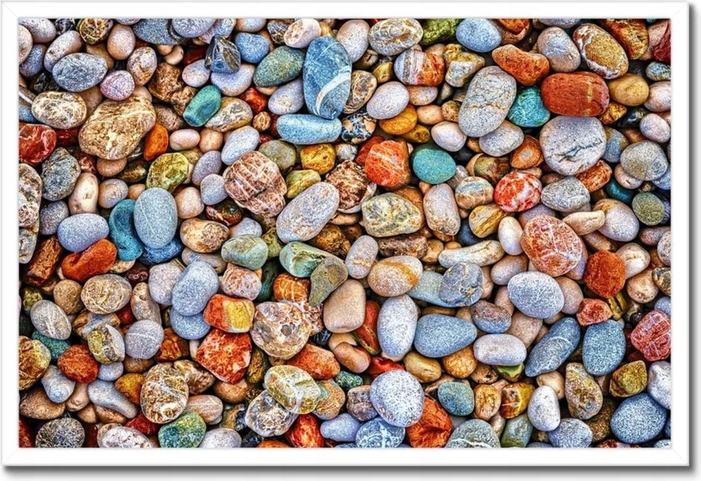 Poszterek keretben 60x40 Színes kavicsok