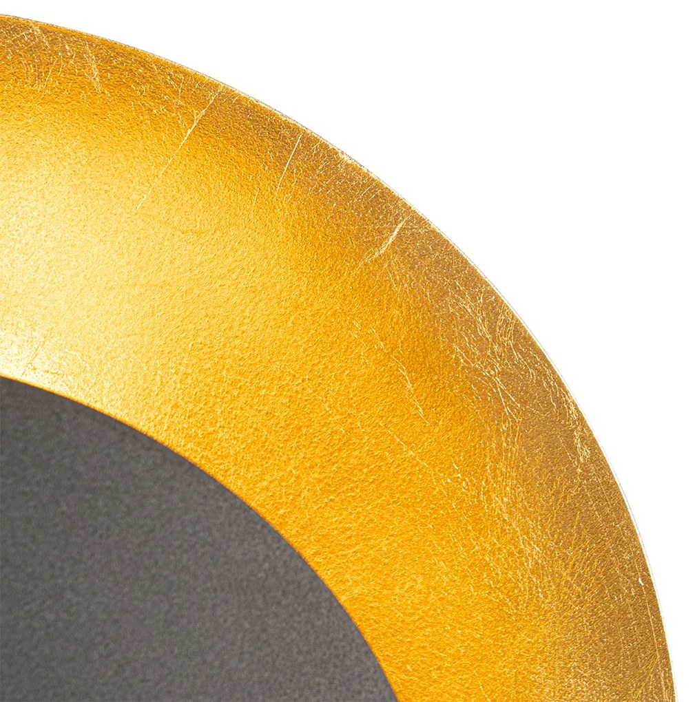 Art Deco fali lámpa fekete arannyal - Emilienne