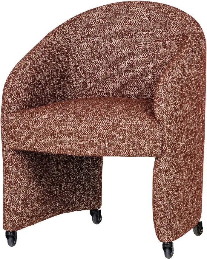 Terrakotta színű kárpitozott irodai szék Cordo – WOOOD