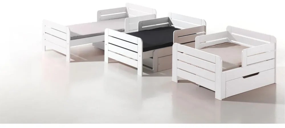 Fehér gyerekágy alatti fiók 90x140 cm Jumper – Vipack