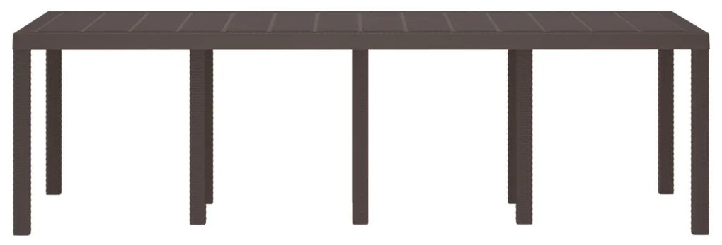 Barna Kertasztal 250x100x73 cm Poly Rattan, Barna Kertasztal 100x100x73 cm Poly Rattan, Barna Kertasztal 150x100x73 cm Poly Rattan