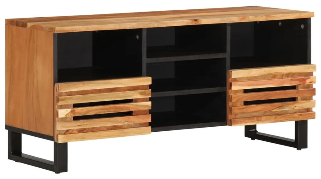 tömör akácfa TV-szekrény 100 x 34 x 46 cm