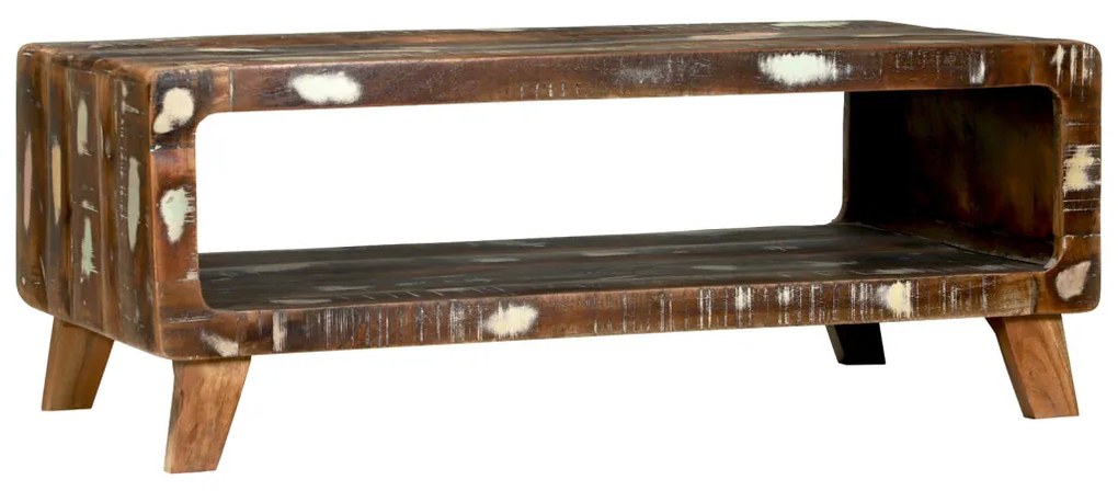 Dohányzóasztal 90x50x35 cm Tömör Fa Újrahasznosított