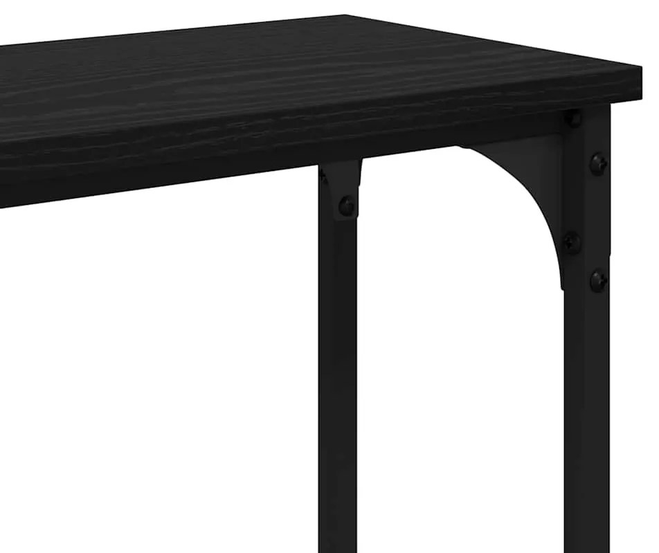 Konzolasztal Musta tammi 145x22.5x75cm Faanyag