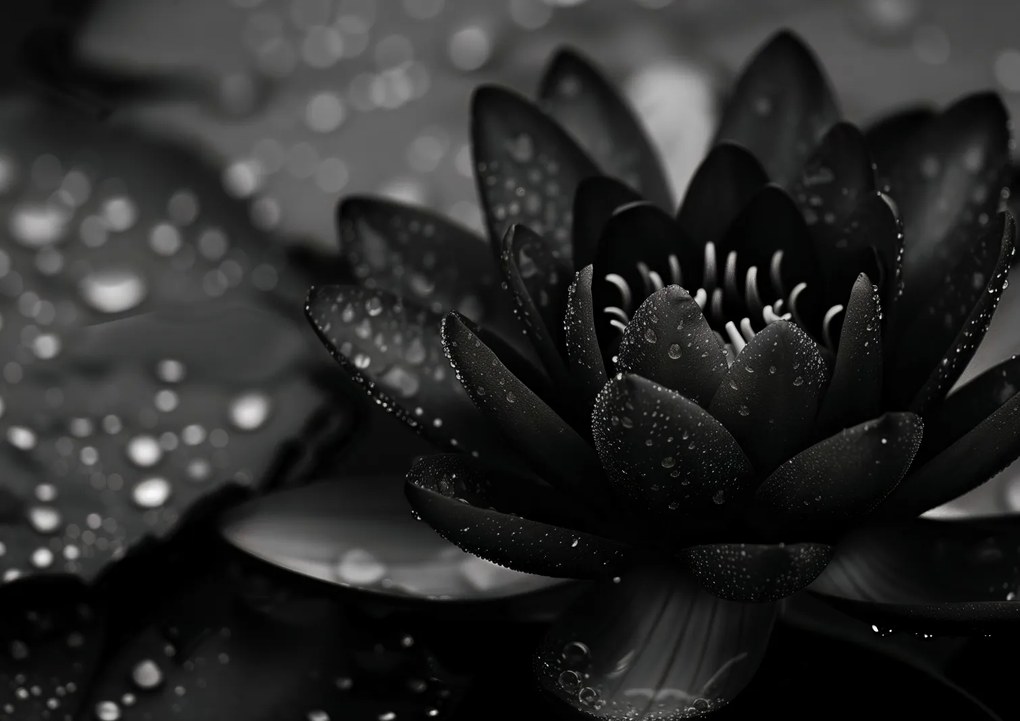 Poszter 84,1x59,4cm Lótusz fekete