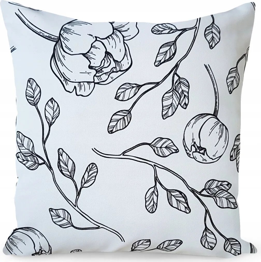 Dekoratív Párnahuzat 45x45 Virágos Puha Kellemes