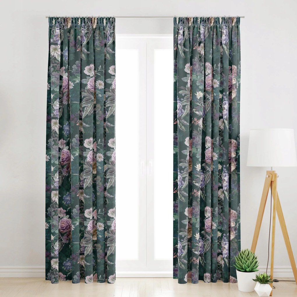 Szalagfüggöny Színes Virágok 145x240