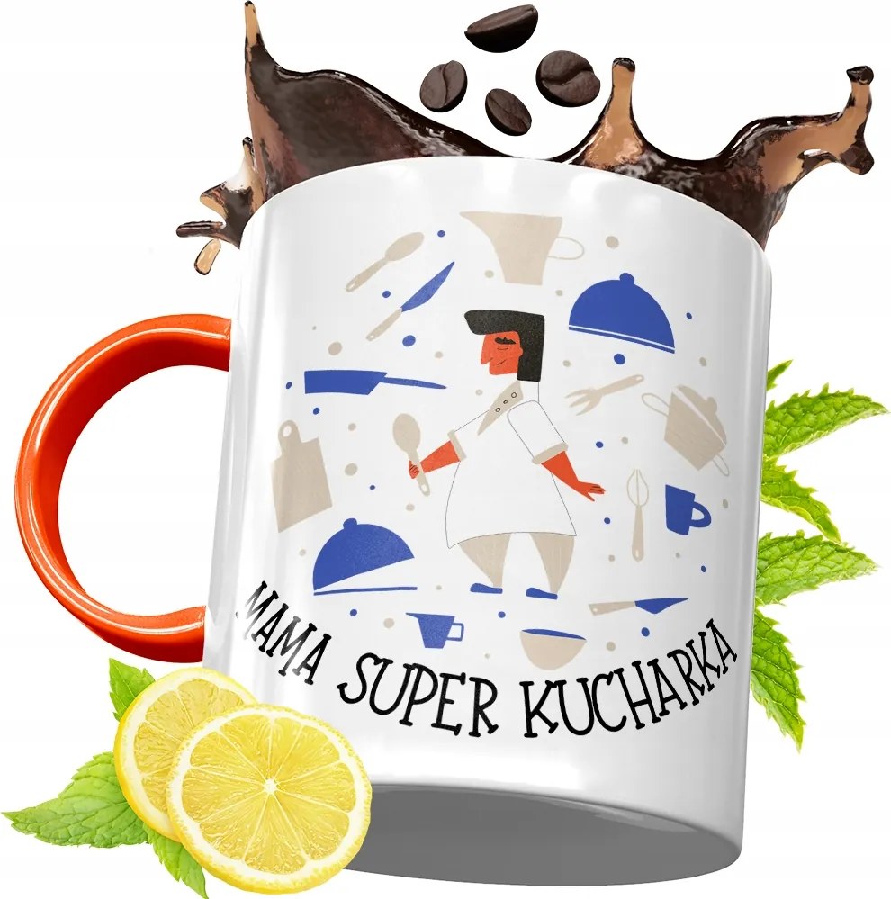 Narancssárga Bögre Anyák Napjára Ajándék fényképes nyomattal