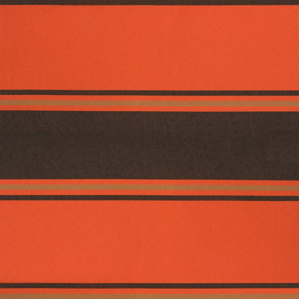 narancs-barna szövet és alumínium behúzható napellenző 3,5x2,5m