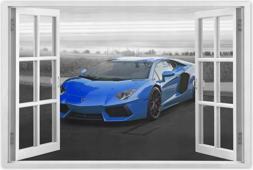 Poszterek 120x80 Kék sportautó