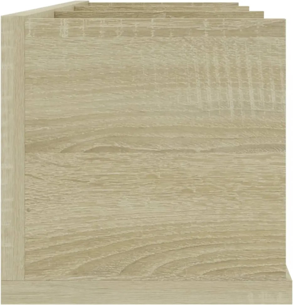 sonoma tölgy szerelt fa CD-tartó fali polc 75x18x18 cm