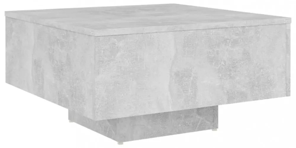 betonszürke szerelt fa dohányzóasztal 60 x 60 x 31,5 cm