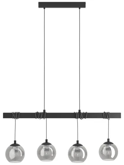 Eglo 39761 - Csillár zsinóron ARGALLO 4xE27/40W/230V