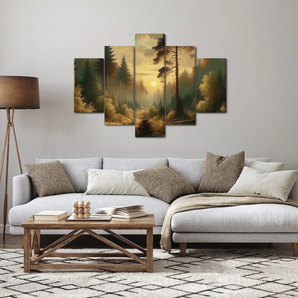 Kép - Napfény az erdőben (150x105 cm)