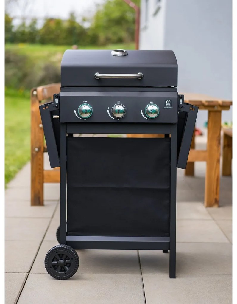 Happy Green Hammond gázgrill 3 égővel , 101,6 x106 x 53 cm