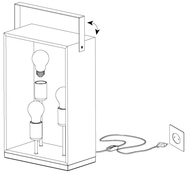 Eglo 43416 - Asztali lámpa FAMBOROUGH 3xE27/40W/230V