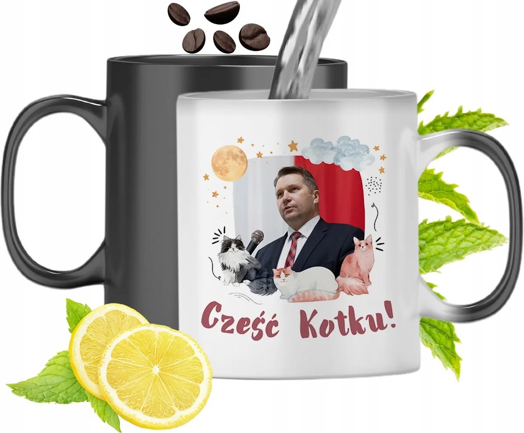 Mágikus Bögre Fekete Színváltós, fényképes nyomattal