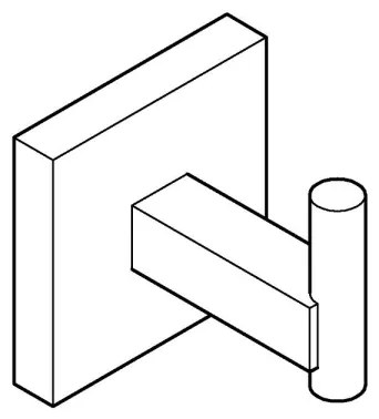 GROHE 40961DC0 - START CUBE fürdőköpeny akasztó, rozsdamentes acél