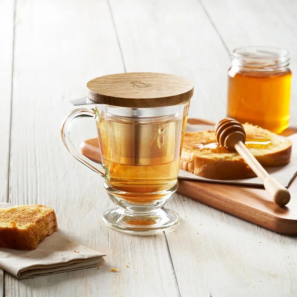 Üveg bögre szűrővel 270 ml Abeille – La Rochére