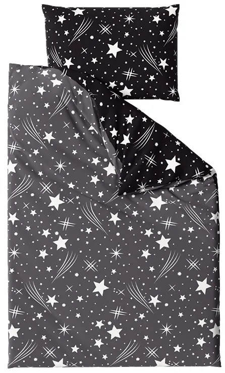 Mikroszálas ágyneműhuzat NIGHT SKY fekete-szürke Ágyneműhuzat mérete: 70 x 90 cm | 140 x 200 cm